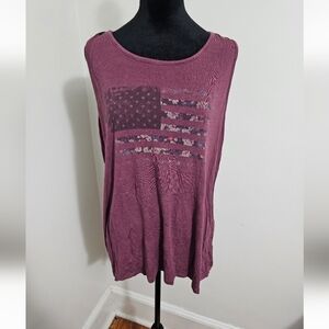 Maurices Women's Sleeveless Flag Top - Purple